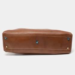 Pre Owned Cartier Brown Leather Marcello de Cartier Tote