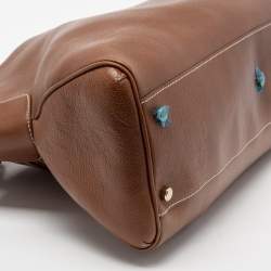 Pre Owned Cartier Brown Leather Marcello de Cartier Tote