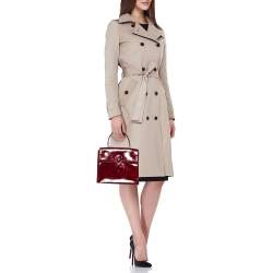 Pre Owned Cartier Burgundy Leather Happy Birthday Top Handle Bag