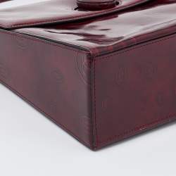 Pre Owned Cartier Burgundy Leather Happy Birthday Top Handle Bag