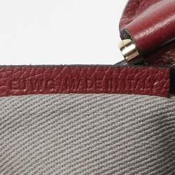 مملوكة مسبقًا حقيبة ساتشل كارتييه سي دو كارتييه جلد أحمر داكن متوسطة