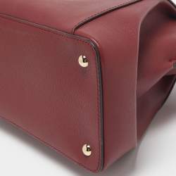 مملوكة مسبقًا حقيبة ساتشل كارتييه سي دو كارتييه جلد أحمر داكن متوسطة