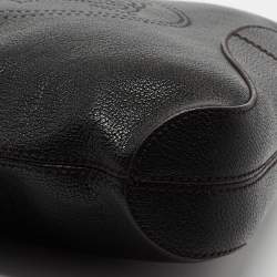 Cartier Black Leather Marcello De Cartier Foldover Clutch
