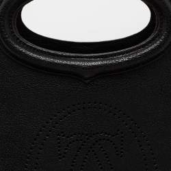 Cartier Black Leather Marcello De Cartier Foldover Clutch