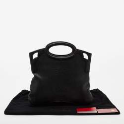 Cartier Black Leather Marcello De Cartier Foldover Clutch