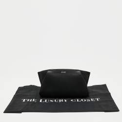 Pre Owned Cartier Black Leather C De Cartier Clutch