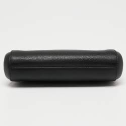 Pre Owned Cartier Black Leather C De Cartier Clutch