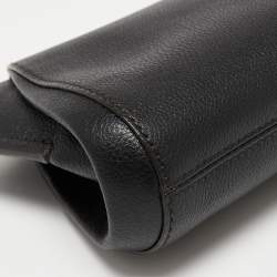 Pre Owned Cartier Black Leather C De Cartier Clutch