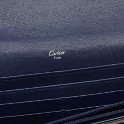 Pre Owned Cartier Eggplant Patent Happy Birthday Wallet