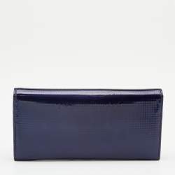 Pre Owned Cartier Eggplant Patent Happy Birthday Wallet