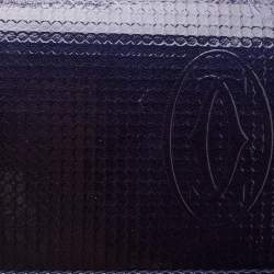 Pre Owned Cartier Eggplant Patent Happy Birthday Wallet