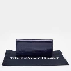 Pre Owned Cartier Eggplant Patent Happy Birthday Wallet