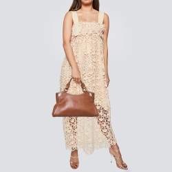 مملوكة مسبقًا حقيبة كارتييه مارشيلو دي كارتييه جلد بني متوسطة