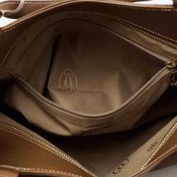 مملوكة مسبقًا حقيبة كارتييه مارشيلو دي كارتييه جلد بني متوسطة