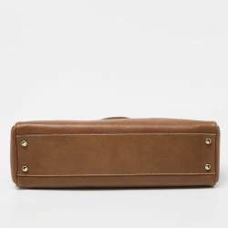 مملوكة مسبقًا حقيبة كارتييه مارشيلو دي كارتييه جلد بني متوسطة