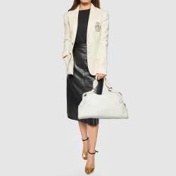 مملوكة مسبقًا حقيبة كارتييه مارسيلو دو كارتييه جلد بيضاء متوسطة