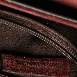 مملوكة مسبقًا Cartier Burgundy Python, Suede and Patent Leather Feminine Line Top Handle Bag