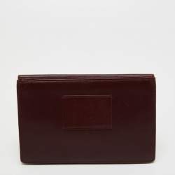 Pre Owned Cartier Maroon Leather Must Line Waist Bag