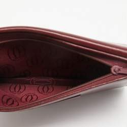 Pre Owned Cartier Maroon Leather Must Line Waist Bag