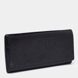 Pre Owned Cartier Black Patent Leather Happy Birthday Continental Wallet