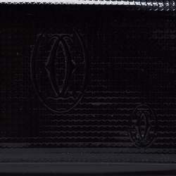 Pre Owned Cartier Black Patent Leather Happy Birthday Continental Wallet