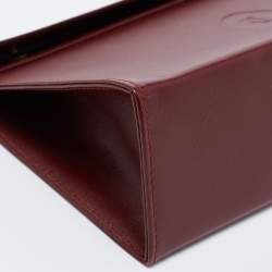 Cartier Burgundy Leather Must De Cartier Pouch