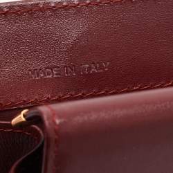 Cartier Burgundy Leather Must De Cartier Pouch
