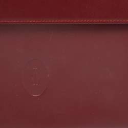 Cartier Burgundy Leather Must De Cartier Pouch