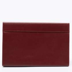 Cartier Burgundy Leather Must De Cartier Pouch
