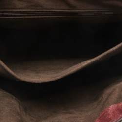 Pre Owned Cartier Burgundy Patent Leather/Suede and Snakeskin Classic Feminine Line Chain Bag