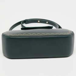 Pre Owned Cartier Green Leather Guirlande de Cartier Shoulder Bag 