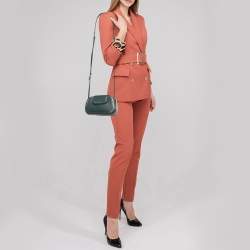 Pre Owned Cartier Green Leather Guirlande de Cartier Shoulder Bag 