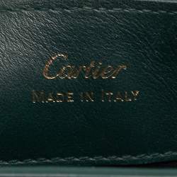 Pre Owned Cartier Green Leather Guirlande de Cartier Shoulder Bag 
