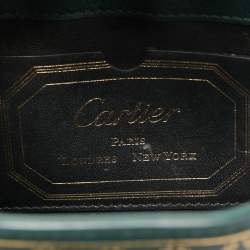 Pre Owned Cartier Green Leather Guirlande de Cartier Shoulder Bag 