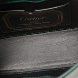 Pre Owned Cartier Green Leather Guirlande de Cartier Shoulder Bag 