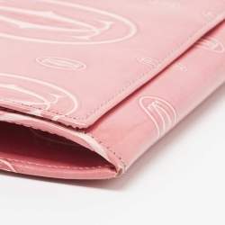 Pre Owned Cartier Pink Patent Leather Happy Birthday Continental Wallet