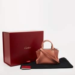 Cartier Peach Leather Mini C de Cartier Satchel