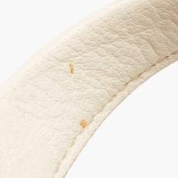 Pre Owned Cartier White Leather Medium Marcello de Cartier Bag