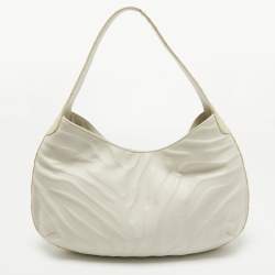 Cartier Off White Leather and Ostrich Panthere Hobo 