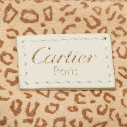 Cartier Off White Leather and Ostrich Panthere Hobo 
