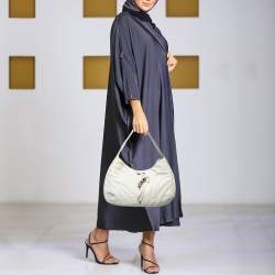 Cartier Off White Leather and Ostrich Panthere Hobo 