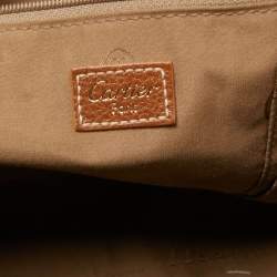 Pre Owned Cartier Brown Leather Medium Marcello de Cartier Bag