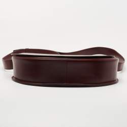 Pre Owned Cartier Burgundy Leather Must de Cartier Saddle Bag