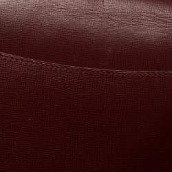 Pre Owned Cartier Burgundy Leather Must de Cartier Saddle Bag