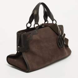 مملوكة مسبقًا Cartier Brown Nubuck Leather and Lizard Marcello de Cartier Bag