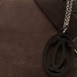 مملوكة مسبقًا Cartier Brown Nubuck Leather and Lizard Marcello de Cartier Bag