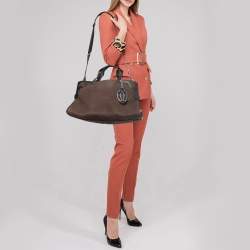 مملوكة مسبقًا Cartier Brown Nubuck Leather and Lizard Marcello de Cartier Bag