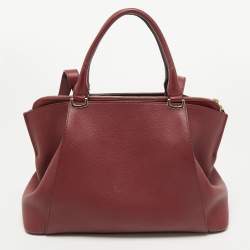 Pre Owned Cartier Red Leather C de Cartier Bag