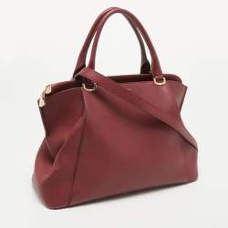 Pre Owned Cartier Red Leather C de Cartier Bag