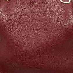 Pre Owned Cartier Red Leather C de Cartier Bag